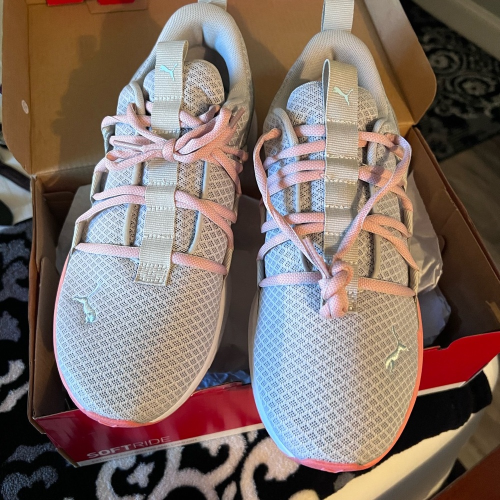 Puma SoftRide Sneakers - Gray and Pink